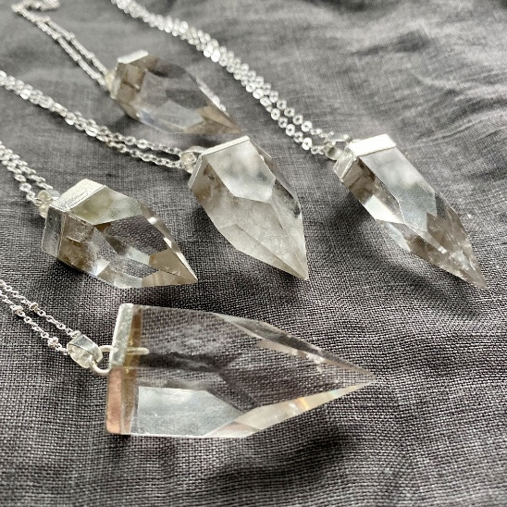Trendy 925 Sterling Silver Gold Plated Pendant With Chain Necklace Jewelry 15To20mm Approx Double Pencil Shape Natural Crystal Gemstone Bezel Setting For Anniversary Gift's Women or Men Jewelry For Her (Copy)
