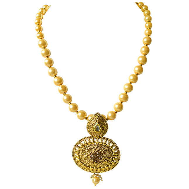 Fashion Jewelry Set Golden Color Necklace, Earring.