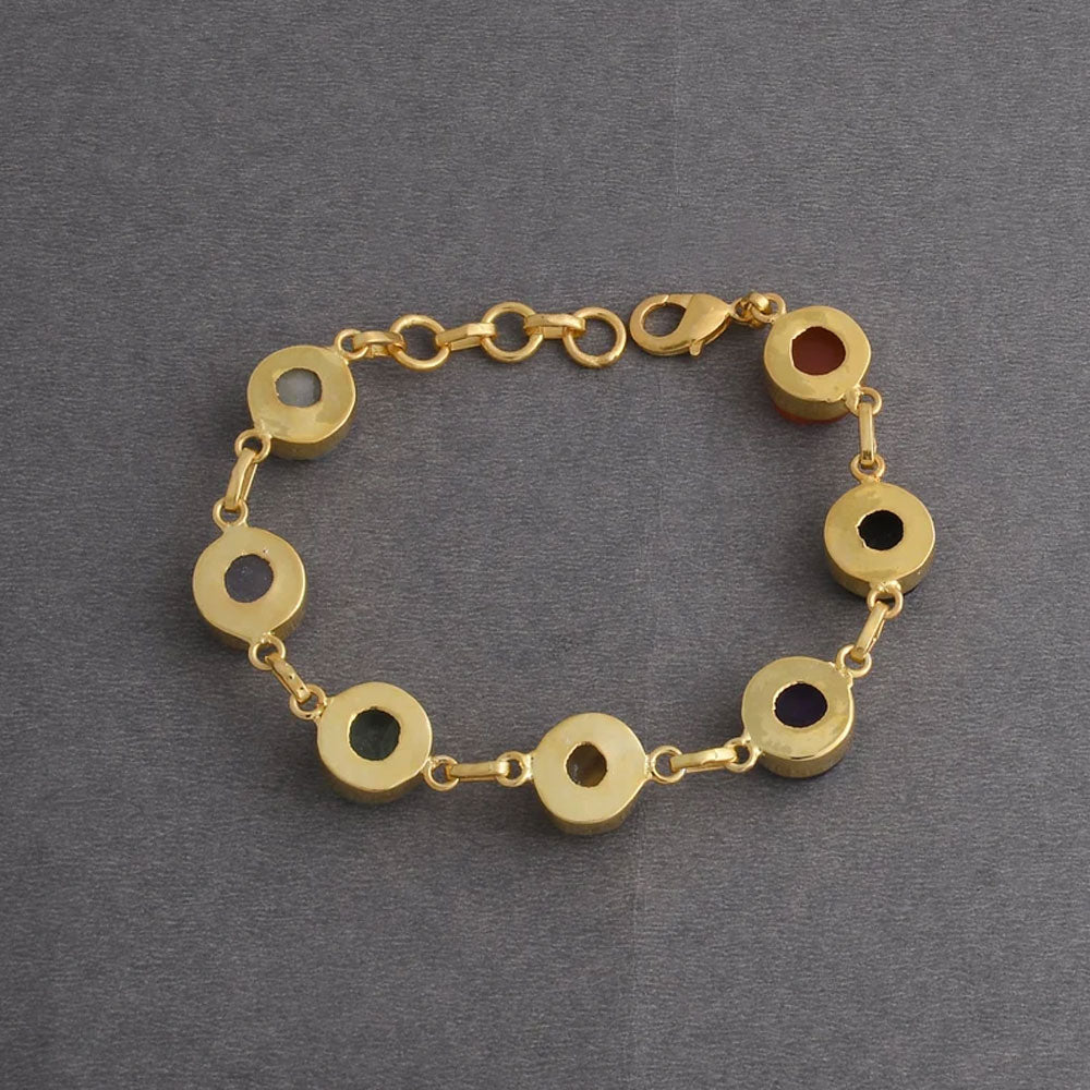 Adjustable Handmade Brass Bangle Size 8MM Round Shape Mix Druze Gemstone Bezel Set Bangle For Happy Birthday Gift For Women