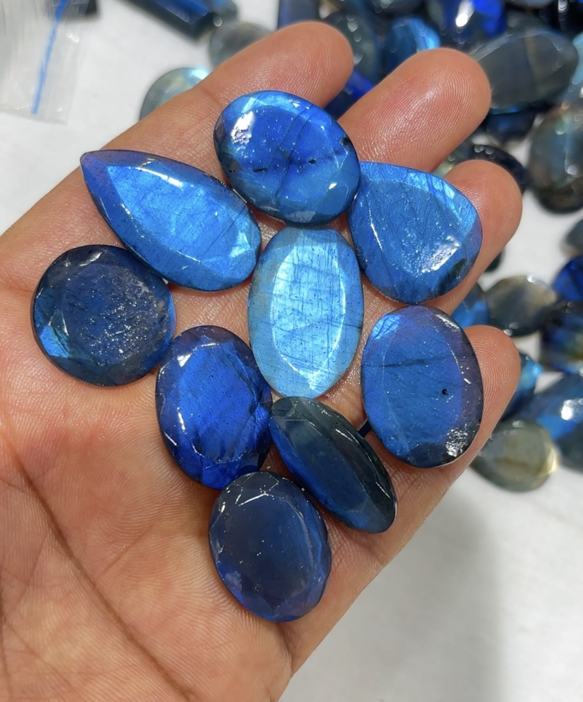 Hight grade labradorite mix shape & size faceted gems lot for carving design