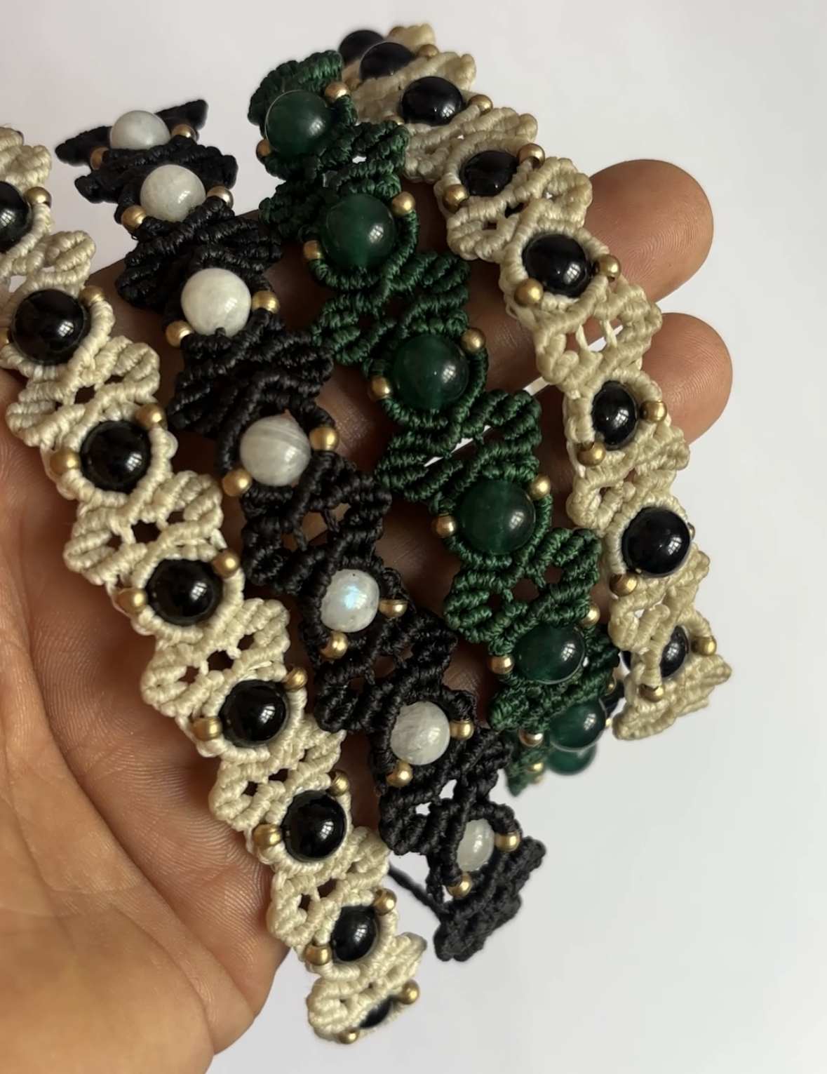 Roundel 7-8mm beaded bracelet, multi color stone