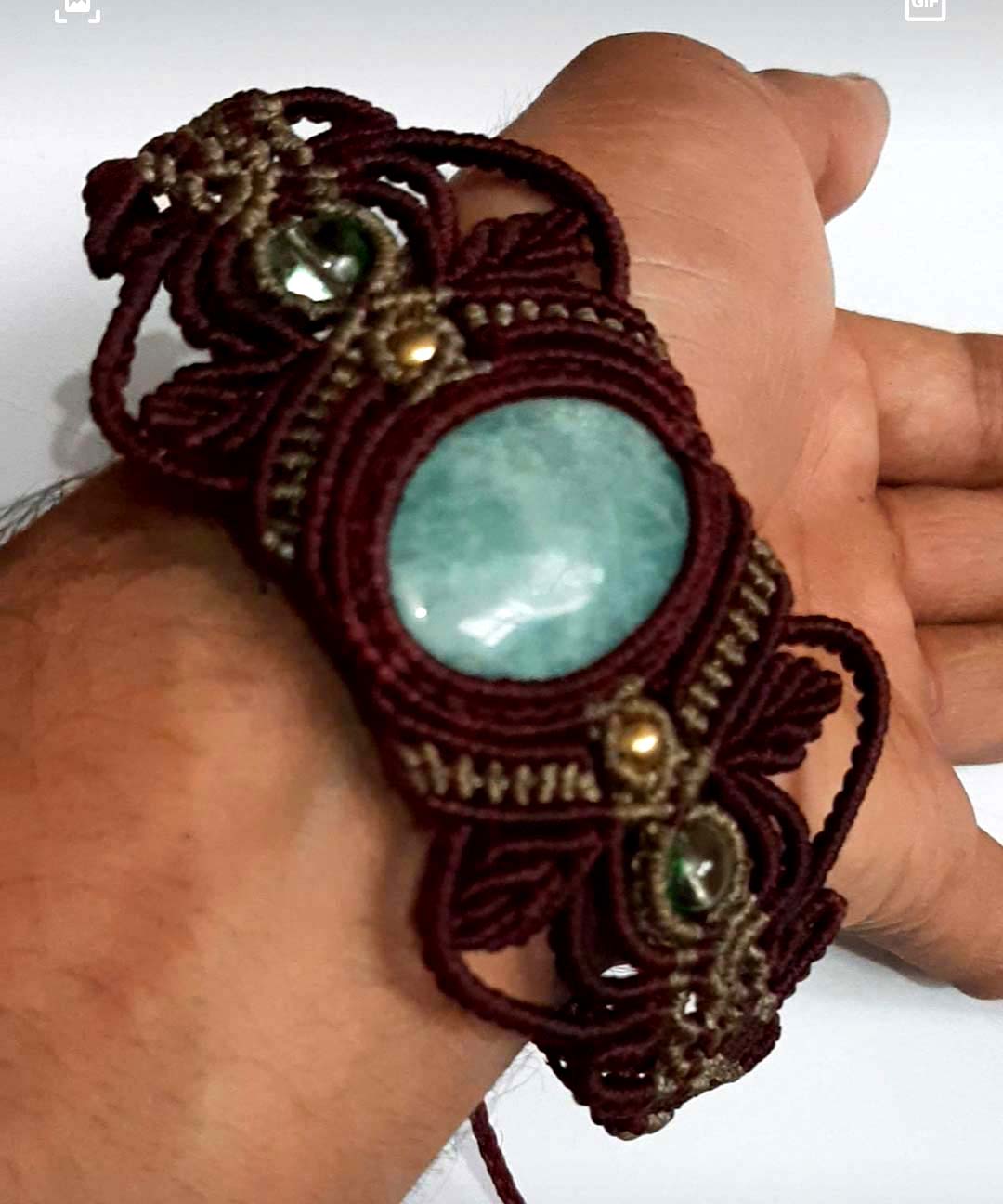 Bracelet, regular color real stone
