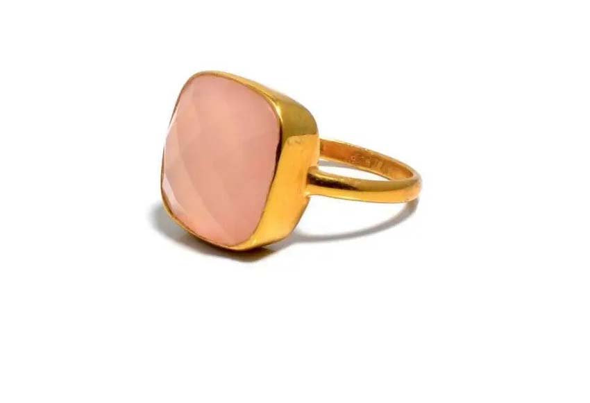 Natural Moonstone Ring 10MM | 925 Sterling Silver Bezel