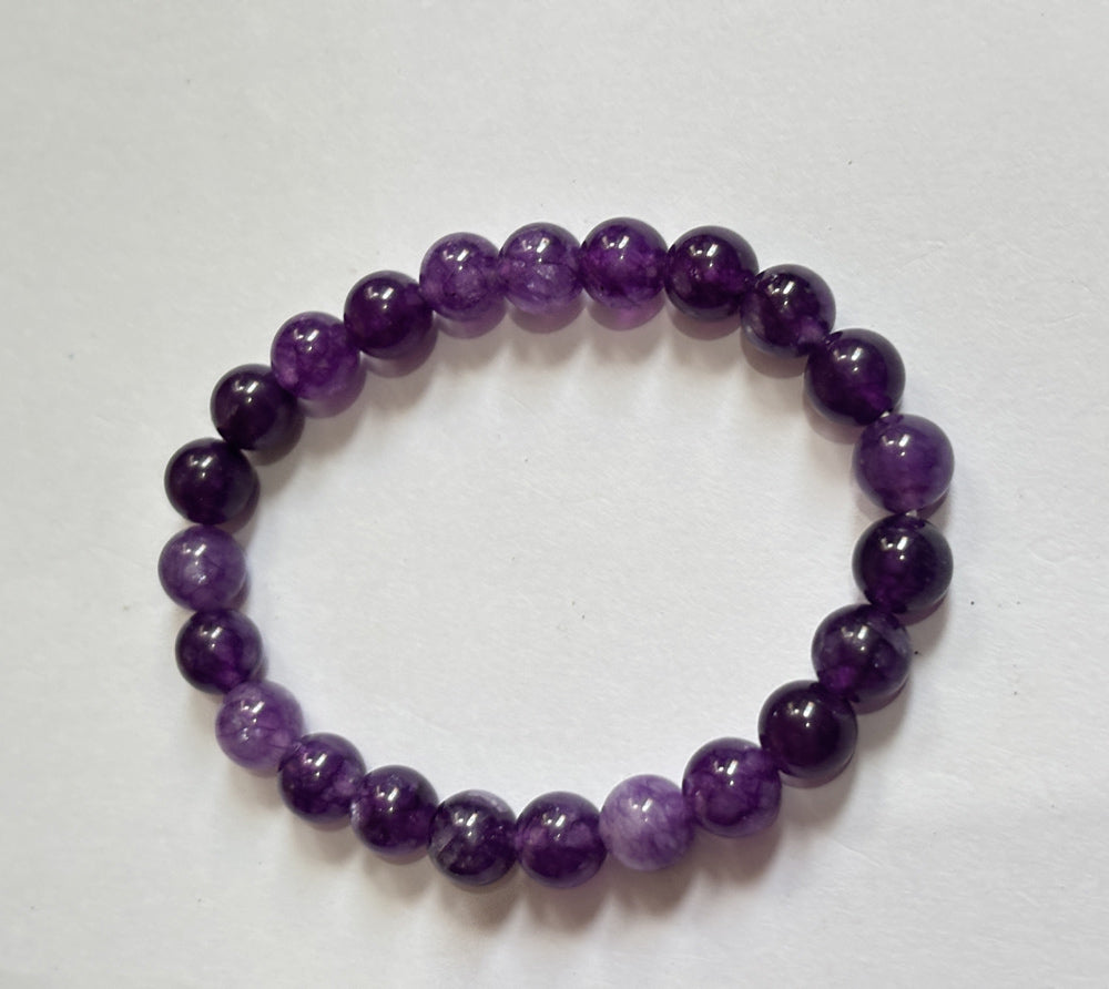 Handmade Adjustable Bracelet 8mm Amethyst Natural Beads Gems Drilled Set Fashion Bracelet For Women Gift's (Copy)