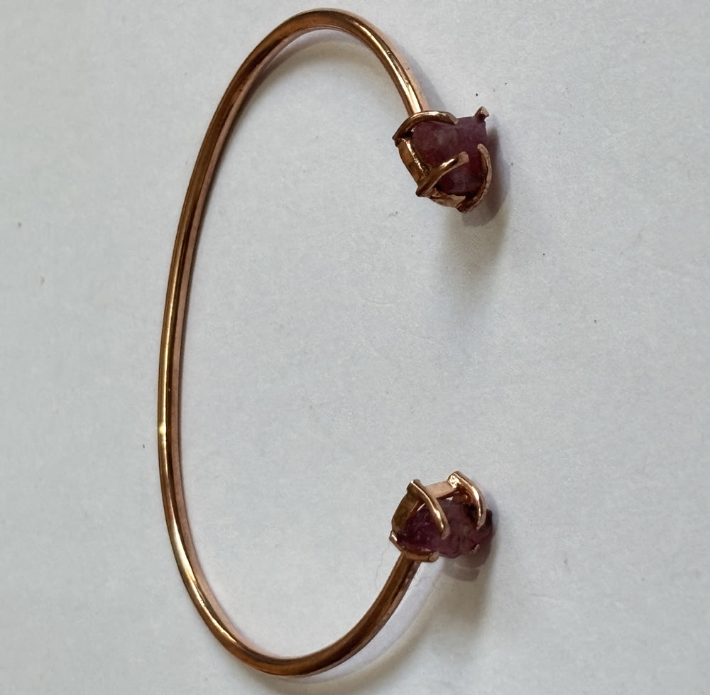 Adjustable Bangle 8To10mm Natural Amethyst Beads Gems Handmade Prong Set Fashion Bracelet For Happy Birthday Gift's
