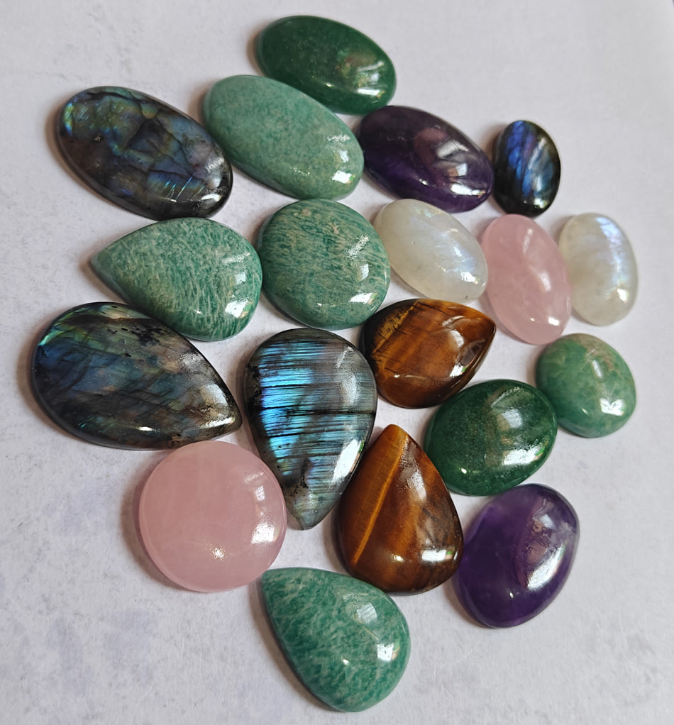 20To25MM Multiple Loose Gemstone Mixed Shape Handmade Natural Stone Used Making For Jewelry