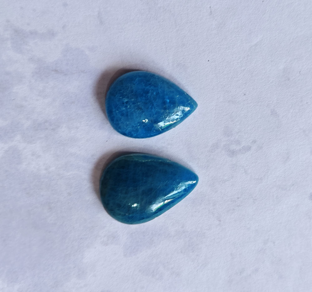 Blue Apatite Pear Shape Loose Gemstone Handmade