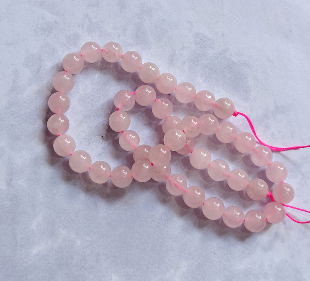 Rose Quartz Beads Loose Gemstone Round Shape
