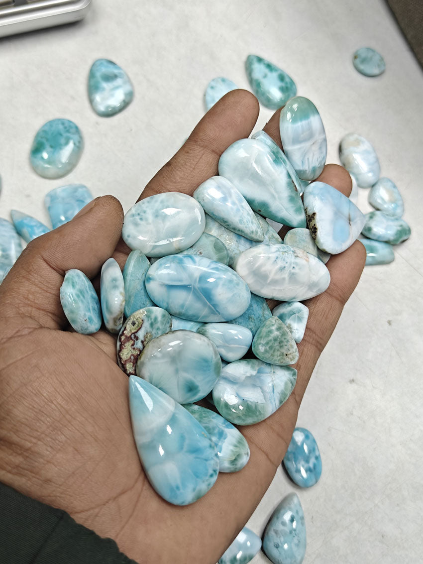 Handmade Larimar Loose Gemstone Free Size