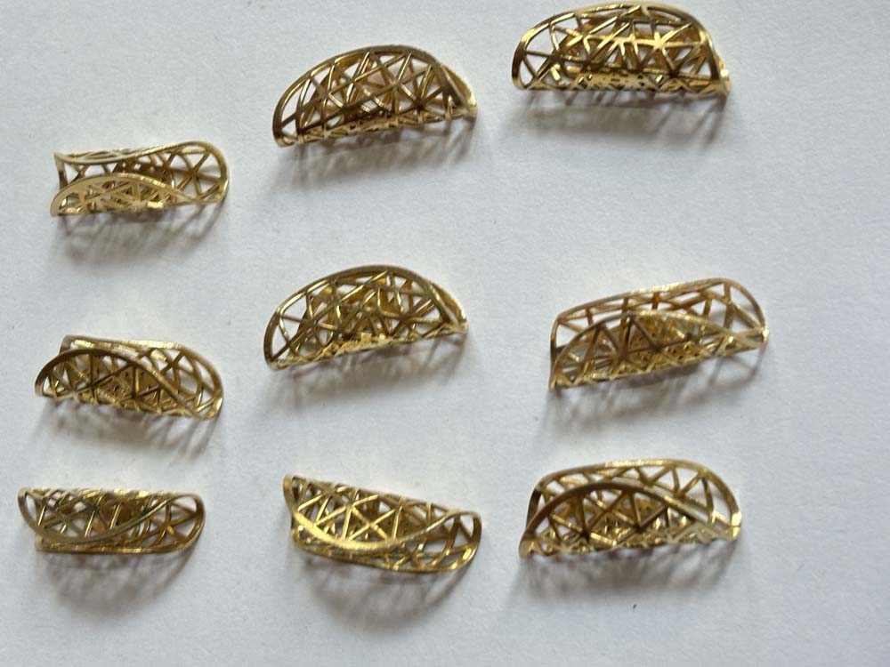 Handmade Sterling Silver Gold Plated Free Shape Without Gemstone 10X20MM Finding Hair Jewelry For Women Vintage Gift For Girls Gift