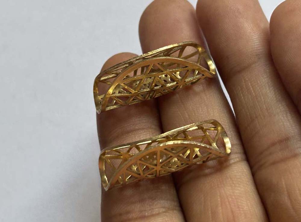 Handmade Sterling Silver Gold Plated Free Shape Without Gemstone 10X20MM Finding Hair Jewelry For Women Vintage Gift For Girls Gift