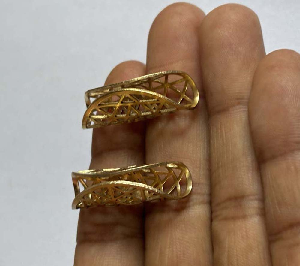 Handmade Sterling Silver Gold Plated Free Shape Without Gemstone 10X20MM Finding Hair Jewelry For Women Vintage Gift For Girls Gift