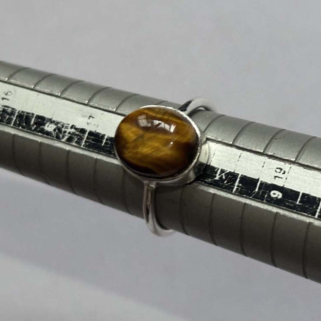 Handmade Sterling Silver Ring 8X10MM Oval Shaped Tiger Eye Gemstone Bezel Setting For Anniversary Gift Women or Men Jewelry For Her