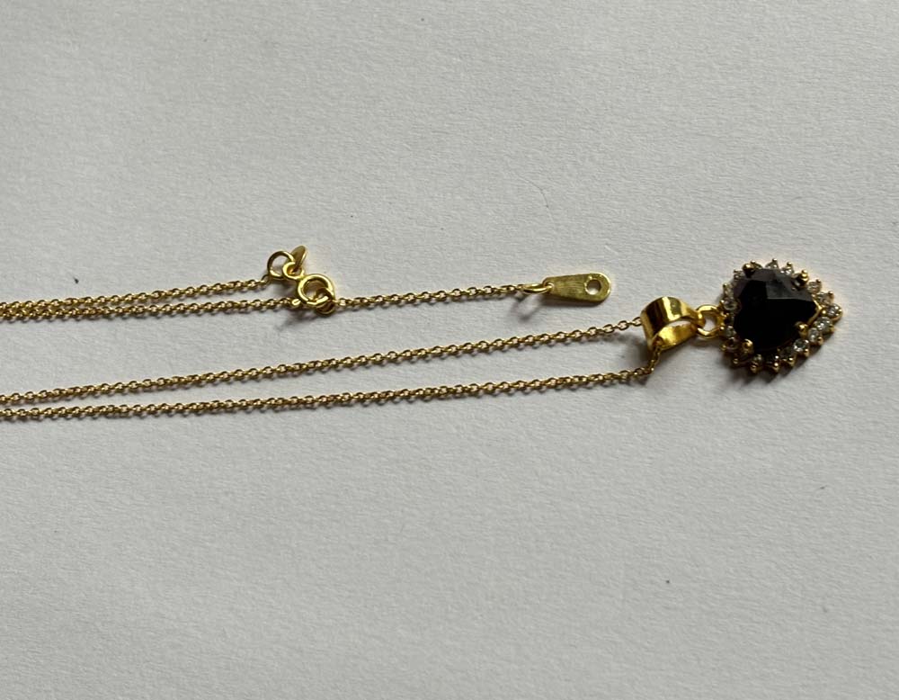 Crafted By Hand Sterling Silver Gold Plated Heart Shape Garnet Gemstone 10MM Pendant Bezel Set Women Vintage Pendant Gift Jewelry For Her
