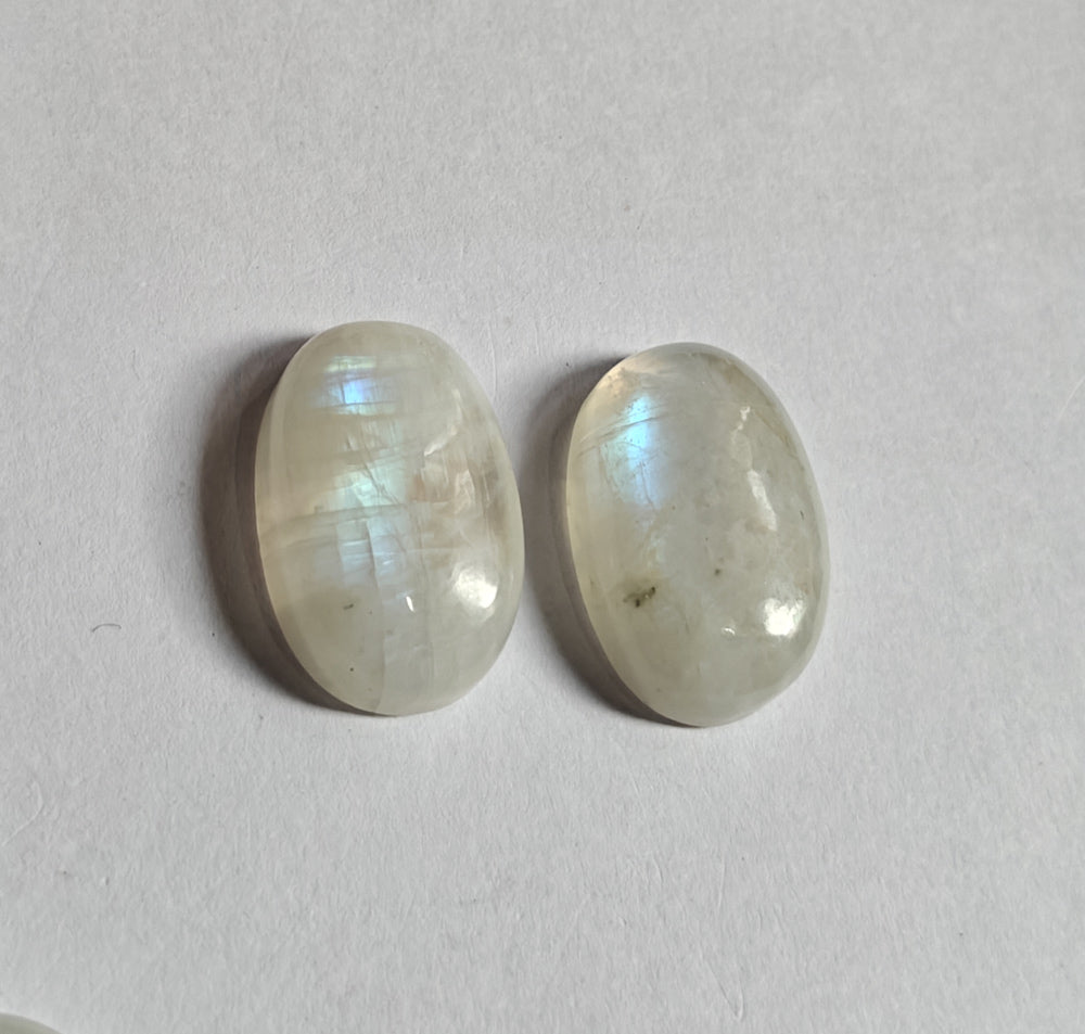 15To20MM Rainbow Moonstone Loose Gemstone Oval Shape Handmade Natural Stone Making For Jewelry