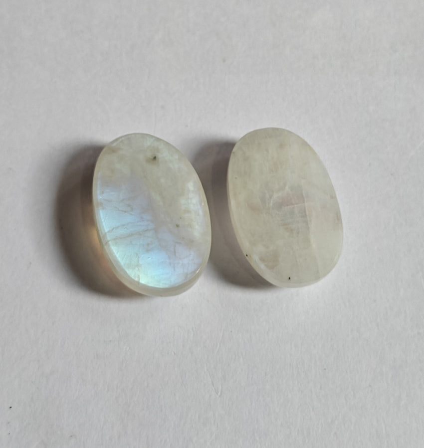 15To20MM Rainbow Moonstone Loose Gemstone Oval Shape Handmade Natural Stone Making For Jewelry