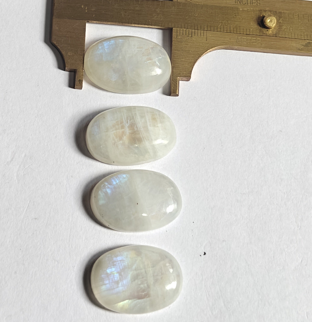 15To20MM Rainbow Moonstone Loose Gemstone Oval Shape Handmade Natural Stone Making For Jewelry