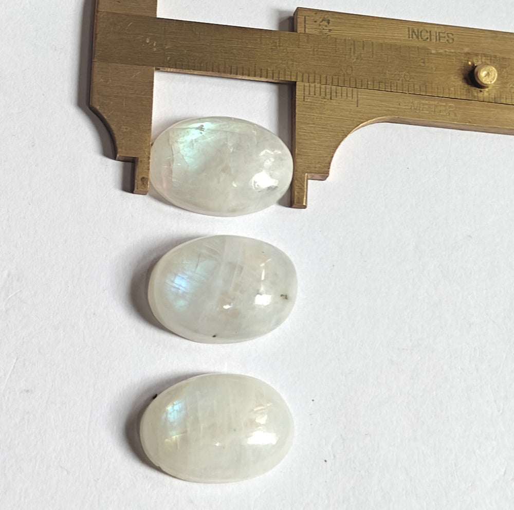 15To20MM Rainbow Moonstone Loose Gemstone Oval Shape Handmade Natural Stone Making For Jewelry