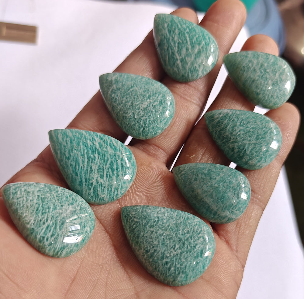 Trendy 2025 20To25MM Amazonite Loose Gemstone Pear Shape Handmade Natural Stone Making For Jewelry