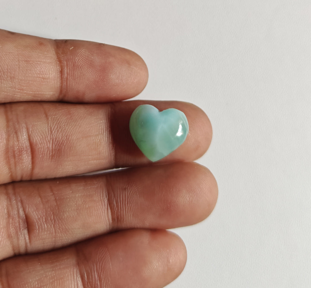10MM Larimar Carving Loose Gemstone Heart Shape Handmade Natural Stone Used Making For Jewelry