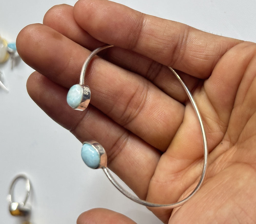 925 Sterling Silver Adjustable Bangles Free size Raw Shape natural Poland Amber Gemstone Bangle Bezel Set For Happy Birthday Gift's For Her Bangles