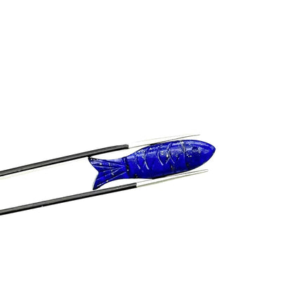 Handmade Carving Gemstone Fish Shape 20MM Lapis Lazuli Natural Carving Stone For Used Making Jewelry