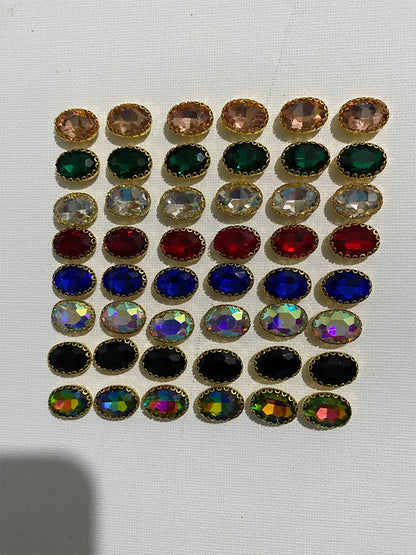 925 Sterling Silver Gold Plated Buttons Oval Shape Multi Color Hydro Gemstone Handmade Bezel Set  For Happy Birthday Gift's Used For Fancy Drees Jewelry