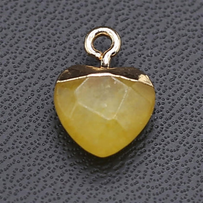 2025 8mm Heart Shape Crafted By Hand 925 Sterling Silver Pendant Multi Color Gemstone Pendant Bezel Setting For Anniversary Gift's Women or Men Jewelry