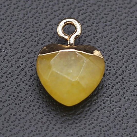 2025 8mm Heart Shape Crafted By Hand 925 Sterling Silver Pendant Multi Color Gemstone Pendant Bezel Setting For Anniversary Gift's Women or Men Jewelry