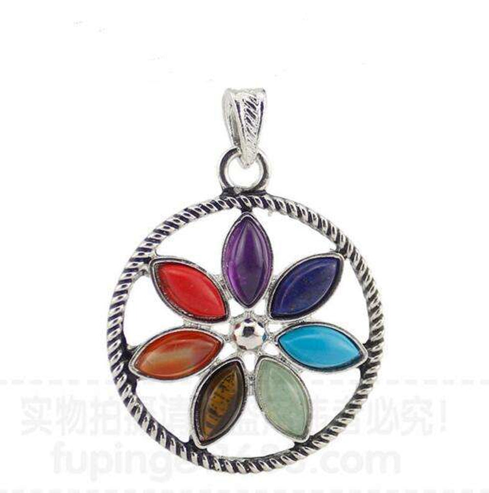 Round 3mm Multi Color Gems With 15MM Heart Shape 925 Sterling Silver Pendant Bezel Set Anniversary Gift's Women and girl Jewelry For Her