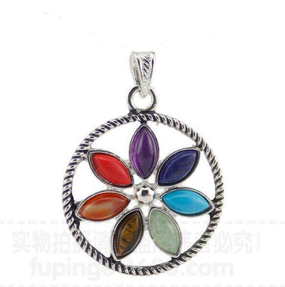 Round 3mm Multi Color Gems With 15MM Heart Shape 925 Sterling Silver Pendant Bezel Set Anniversary Gift's Women and girl Jewelry For Her