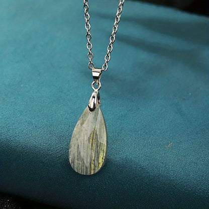 Trendy 2025 15mm Tear Shape Crafted By Hand 925 Sterling Silver Pendant With Chain Necklace Rose Quartz Gemstone Pendant Bezel Setting For Anniversary Gift's Women or Men Jewelry