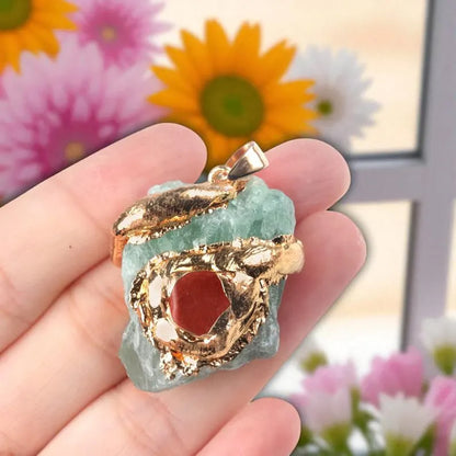 Tumble Pendant Multi Color Gemstone Electroplated Setting Pendant With Macrame Chain  Necklace 15To20MM Approx Sterling Silver Gold Pendant Happy Birthday Gift's Women and girl Jewelry For Her
