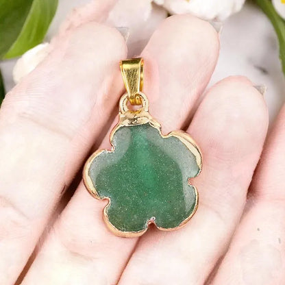 10mm Flower Shape Multi Color Gemstone Pendant Crafted By Hand 925 Sterling Silver Gold Plated Bezel Set For Anniversary Gift's Women or Men Jewelry