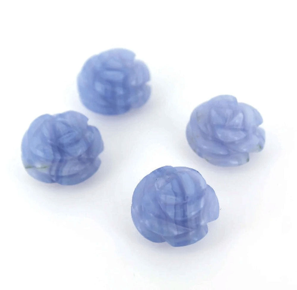 Handmade Carving Gemstone Lotus Flower Shape 15MM Rose Quartz Natural Carving Stone For Used Making Jewelry