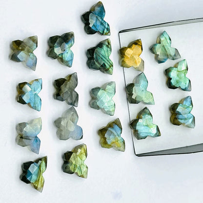 Handmade Carving Gemstone Eagle Shape 15MM Labradorite Natural Carving Stone For Used Making Jewelry