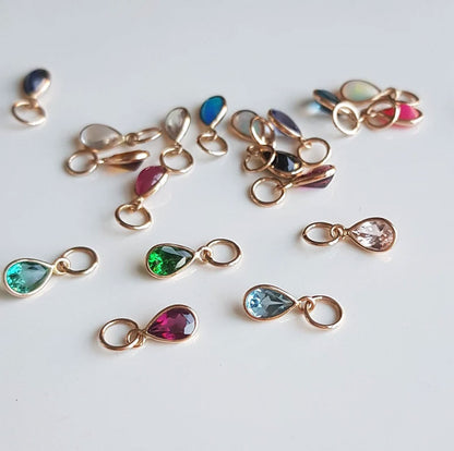 Natural Cristal Quartz Pear Shape Silver Pendant Jewelry