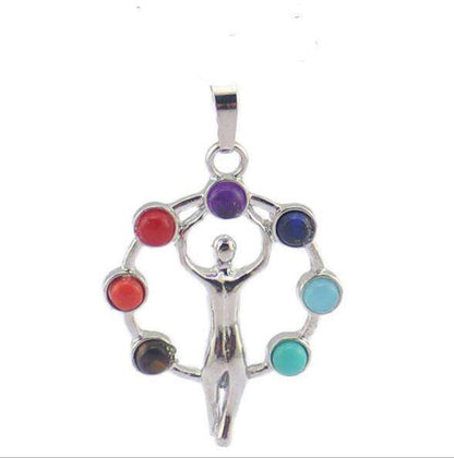 Round 3mm Multi Color Gems With 15MM Heart Shape 925 Sterling Silver Pendant Bezel Set Anniversary Gift's Women and girl Jewelry For Her