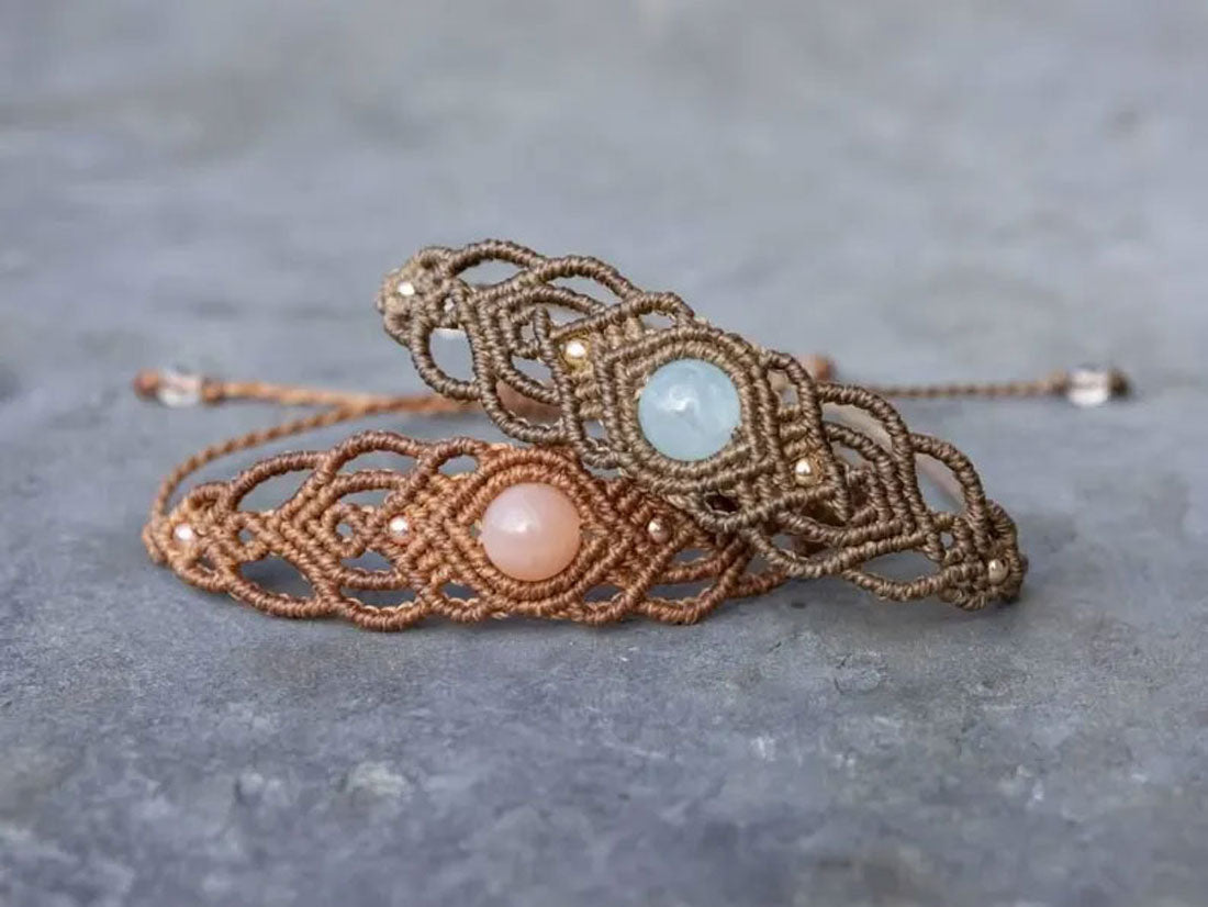 Handcrafted Macrame Gemstone Bracelets | Hari Om Creations