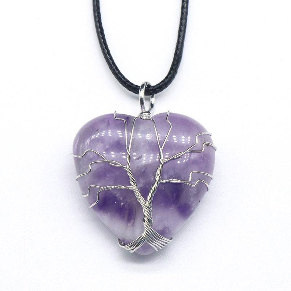 Trendy 2025 12mm Heart Shape Multi Color Gemstone Crafted By Hand 925 Sterling Silver Tree Pendant With Chain Necklace Bezel Setting For Anniversary Gift's Women or Men Jewelry