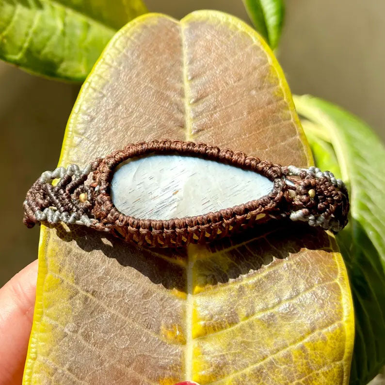 Moonstone Macrame Bracelet | Hand-Woven Artisan Jewelry
