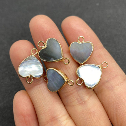 Trendy 2025 925 Sterling Silver Pendant Connector Jewelry 8To10mm Mother Of Pearl Gemstone Pendant Multi Shape Bezel Setting For Anniversary Gift's Women or Men Jewelry For Her