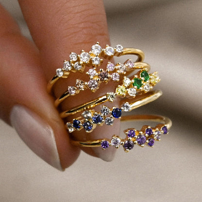 8X10mm Oval Shaped Multi Color Hydro Quartz Crystal Gemstone 925 Sterling Silver Gold Plated Ring Crafted By Hand Jewelry Fine Ring Prong Setting For Anniversary Gift's Women or Men Jewelry For Her