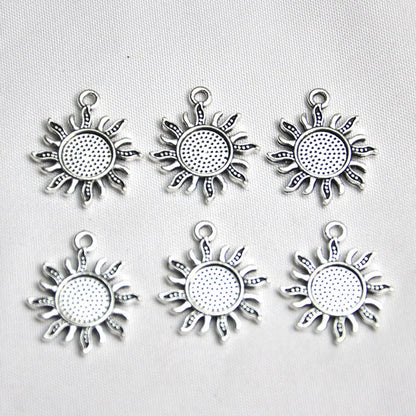10MM Round Sun Pendant Multi Color Like A Black Onyx Rainbow Moonstone Amethyst Gemstone Pendant 925 Sterling Silver Bezel Set  Anniversary Gift's Women and girl Jewelry For Her