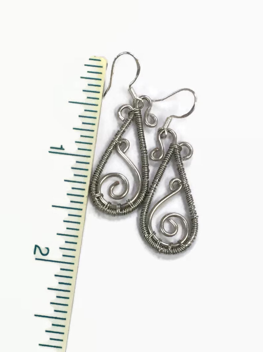 Handmade Metal Wire Wrapped Dangle Pair Earrings Earring Size 1.5-2.5 Inch Wire Wrapped Setting Earring Foe Women's Gift Jewelry