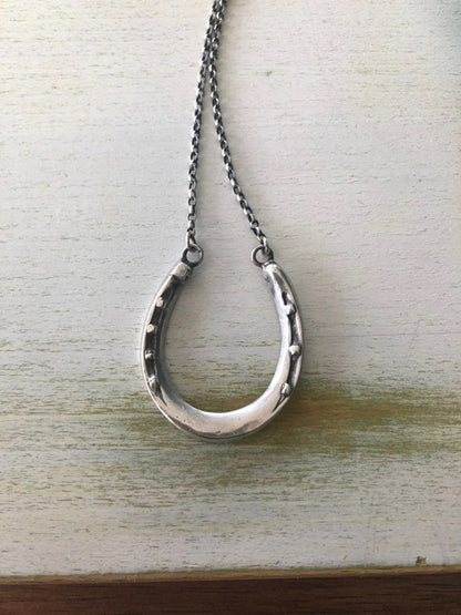 Handmade Brass Pendants Horseshoe Shape With Chain Necklace Pendant Size 15To20mm For Happy Birthday Gift Pendant