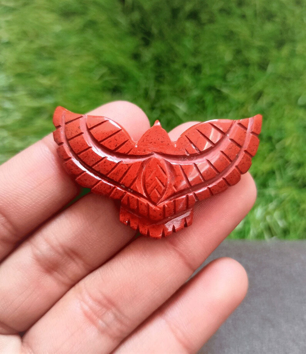 Awesome Handmade Carving Gemstone Eagle Shape 25To35MM Pink Chalcedony Natural Carving Stone For Used Making Jewelry