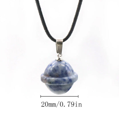 20mm Ball Shape Pendant Natural Multi Gemstone Pendants 925 Sterling Silver Drilled Set Anniversary Gift's Women or Men Jewelry For Her