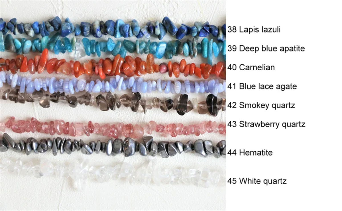 Wire Wrapped Rings with Tumbled Healing Stones
