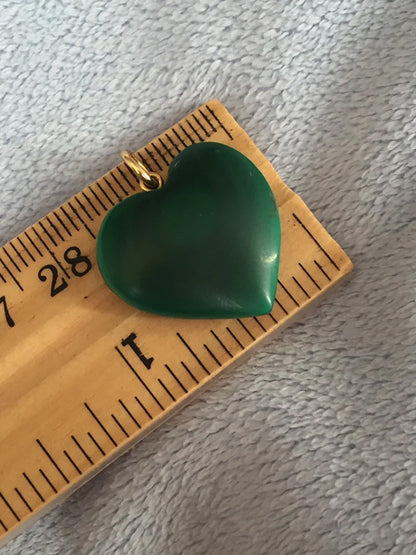 20MM Heart Shape Pendant Malachite Gemstone Pendant 925 Sterling Silver Drilled Set  Anniversary Gift's Women and girl Jewelry For Her